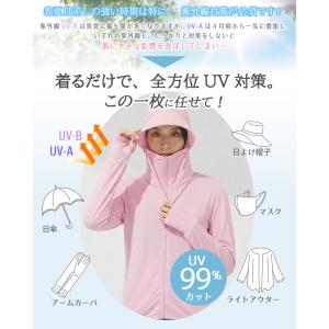 ラッシュガード レディース UVカットパーカー...の詳細画像2