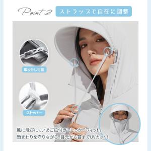 ラッシュガード レディース UVカットパーカー...の詳細画像4