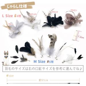 猫 おもちゃ 猫じゃらし 小鳥 天然羽 おもち...の詳細画像5