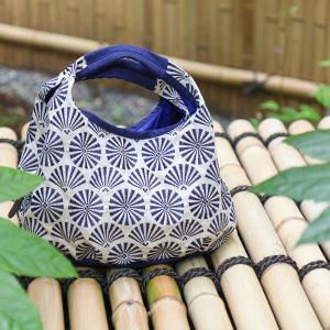 京都くろちく ふくれ織 仕切がま口バッグ ※ショルダー紐は別売です
