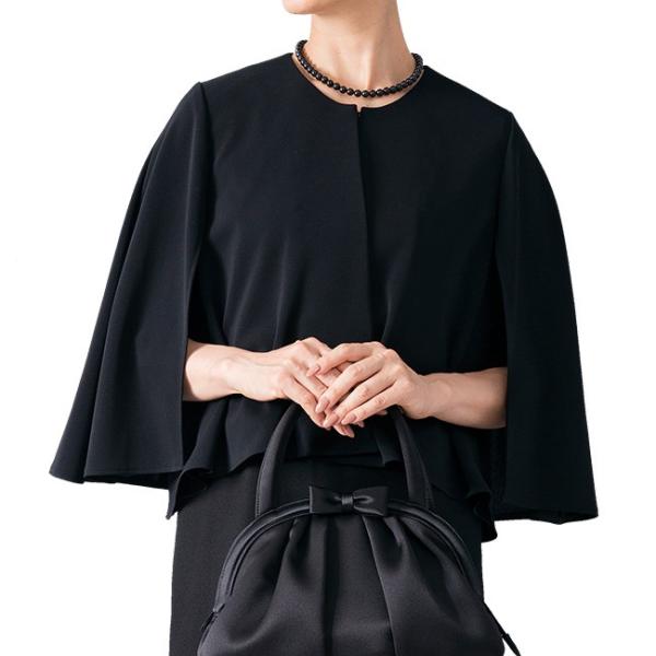 IWASA フォーマルケープ IW10039(岩佐 喪服 ケープ ブラックフォーマル レディース お...
