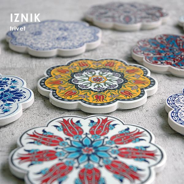 IZNIK イズニック トリベット(鍋敷き おしゃれ なべ敷き 鍋敷 トルコタイル かわいい デザイ...