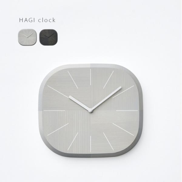 HAGI clock square Bevel 壁掛け時計 四角 略字(木製 壁掛時計 おしゃれ モ...