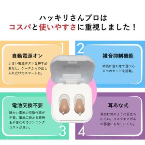 充電式デジタル耳穴補聴器 ハッキリさんプロ 2...の詳細画像2