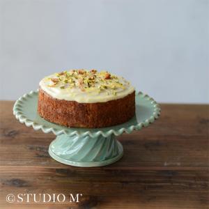 ケーキスタンド デザートスタンド モッサー ミルクグラス 直径30cm