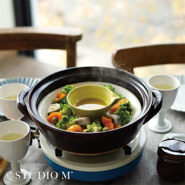 studio m’ スタジオエム ドゥーブ 10号鍋(スタジオm 土鍋 10号 おしゃれ 大きい サ...