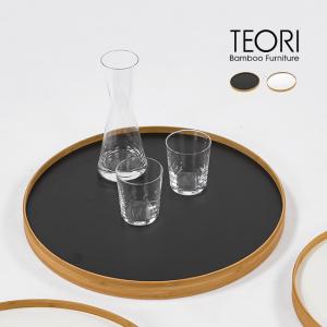 TEORI EN TRAY テオリ エントレイ Lサイズ φ40cm TW−ETL(お盆 トレー 丸 円 丸い おぼん 竹 おしゃれ モダン) 1-2W｜kireispot