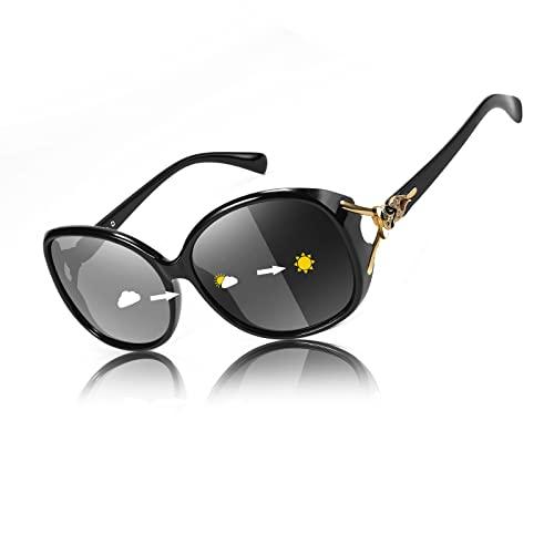 [FEISEDY] サングラス 偏光 レディース調光 変色 ファッション サングラス 紫外線カット ...