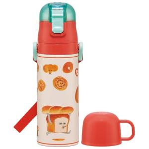 スケーター(Skater) 子供用 ステンレス 水筒 2way 直飲み 470ml コップ飲み 430ml 子供に優しい軽量タイプ パンどろぼう｜kirelab-net