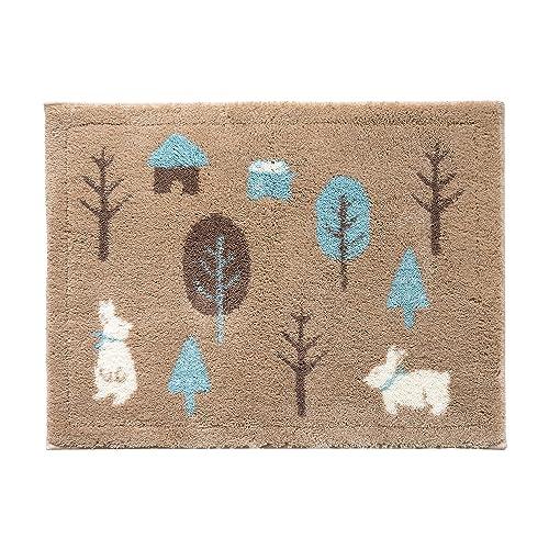 オカ(OKA) 乾度良好フォレスト バスマット 約45cm×60cm ブラウン(吸水 速乾 かんどり...