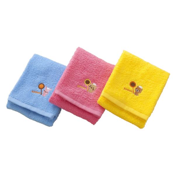 Kosugizen フェイスタオル ライフセレクト キッチン用 3色各1枚入 34×80cm 生活シ...