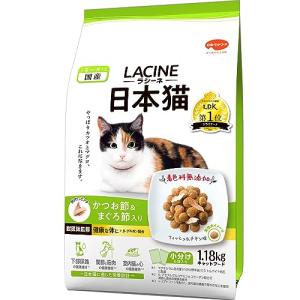 ラシーネ 日本猫 キャットフード かつお節&まぐろ節入り フィッシュ&チキン味 1.18kg 国産 獣医師監修 小分包装｜kirelab-net