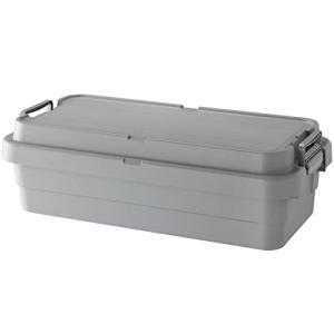 リス(RISU) 収納ボックス トランクカーゴ 40L グレー 日本製 TC-70S LOW コンテナ ボックス スタッキングロータイプ屋外収納｜kirelab-net