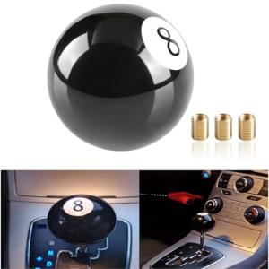 シフトノブ ビリヤード 8 番号 ボール型 MT車 汎用 直径54mm M10x1.25 M10x1.5 M8x1.25 アダプター付き
