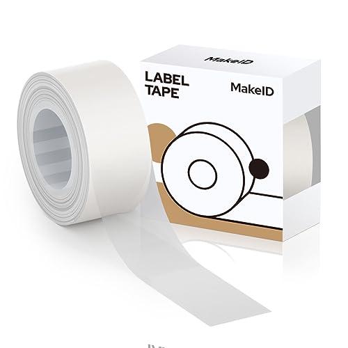 MakeID L1/Q1ラベルプリンター専用 純正感熱ロール紙 幅16mm長4m 全面ラベル 手書き...