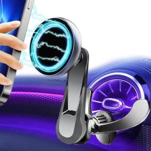 2024丸型エアコン・超?磁力LIFMAGIC Magsafe 車載 丸型エアコン ベンツ スマホホルダー 車 マグネット 車載ホルダー アクセ｜kirelab-net