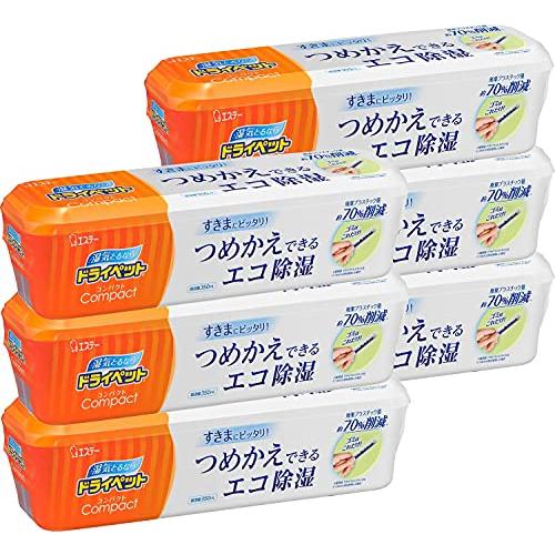 ドライペット コンパクト 除湿剤 [つめかえできるエコ除湿] どこでも用 本体容器×6個 湿気取り ...