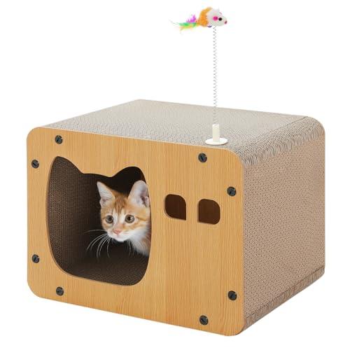 PAWZ Road 猫 爪研ぎ 爪とぎハウス ダンボールハウス 組み立て式 高強度 高密度 木製 紙...