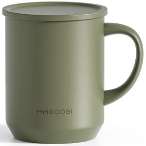 HAGOOGI 蓋付き マグカップ 保温 保冷 360ml 真空断熱 セラミックコーティング 二重構造 シンプル おしゃれ 家庭やオフィスに最適｜kirelab-net