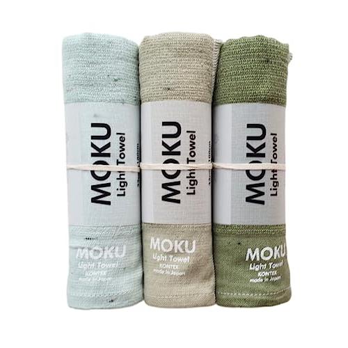 コンテックス MOKU ＜59512-90＞ フェイスタオル Mサイズ3本セット (ミント・カーキ・...