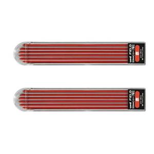 三菱鉛筆 uni フィールド建築用 2.0mm シャープ替芯 uni2.0-310 赤 6本入 U203101P.15 (２ケース(12本))｜kirelab-net