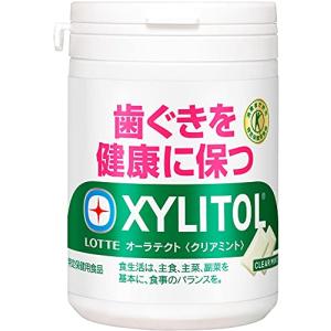 トクホ 歯を丈夫で健康に保つ ロッテ キシリトール オーラテクトガム(クリアミント) スリムボトル 125g ×6個｜kirelab-net
