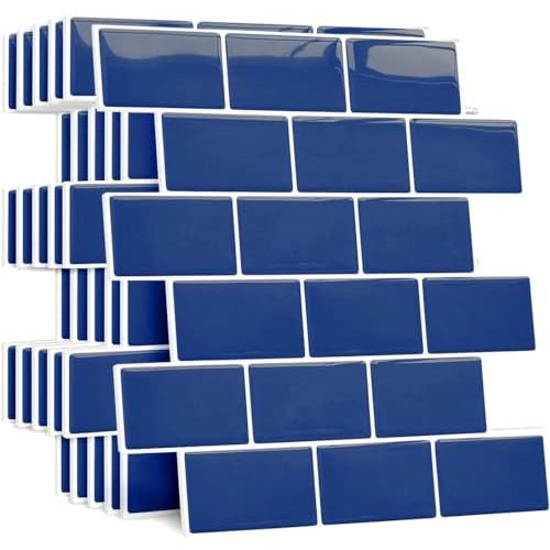 Yoillione タイルシール 防水 厚め 10枚 耐熱 キッチン 洗面所 剥がせる モザイクタイ...