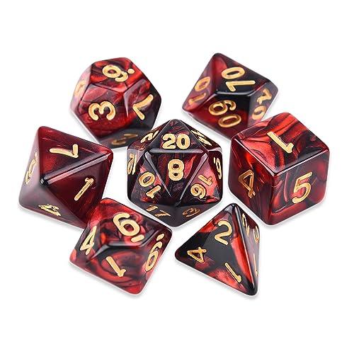 LIANHATA 多面体 ダイス サイコロ セット アクリル 7個入り D20 D12 D10 D8...
