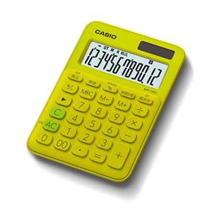 カシオ カラフル電卓 ライムグリーン 12桁 ミニジャストタイプ MW-C20C-YG-N｜kirelab-net