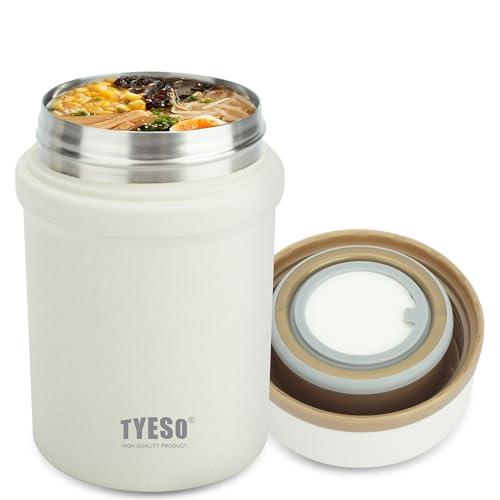 TYESO 真空断熱構造 スープジャー 450ml 広口 ステンレス 保冷 保温弁当箱 分解洗い 漏...