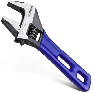 WORKPRO モンキーレンチ 最大開口24mm 目盛付ミニサイズ 全長118mm アジャスタブルレンチ 水栓レンチ シートタイプ 開口調整 水｜kirelab-net
