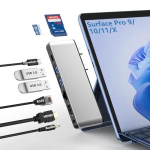 Surface Pro 9/10/11/X USB ハブ 4K HDMI、USB-C Thunderbolt 4 (8K@30Hz ディスプレイ｜kirelab-net