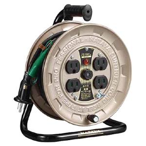 ハタヤ (HATAYA) コードリール 小型 コンパクト 屋内用 100V型 コード10m 太さ2.0? 標準型 接地付 温度センサー内蔵 (電｜kirelab-net