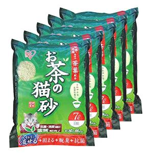 お茶の猫砂 お徳用 7L×5袋セット アイリスオーヤマ｜kirelab-net