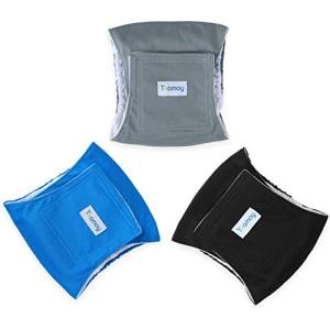 Teamoy 犬マナーベルト ３点セット オス メッシュ裏地 吸収層付き 防水加工生地 ウェストサイズ調整 マーキング防止 介護用 お漏らし対策｜kirelab-net