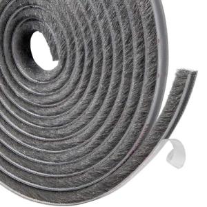 YINKE 隙間テープ すきまモヘアテープ 毛足長い 超ロングサイズ 10ｍ×7mm×12mm 虫よけすき間テープ 網戸用 玄関 ドア用 窓用｜kirelab-net