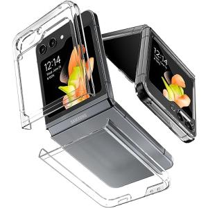 Galaxy Z Flip5 ケース 透明 PC素材 耐衝撃 ハード保護ケース 極薄 軽量 Kluso ストラップホール付き ギャラクシー Z｜kirelab-net