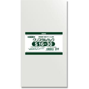 シモジマ ヘイコー 透明 OPP袋 クリスタルパック 16×30cm 100枚 S16-30 006734800｜kirelab-net