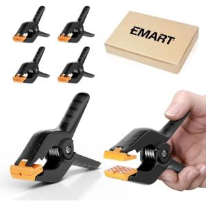 EMART スプリングクランプ 強力クリップ 6パック 背景布クリップ 固定クランプ 最大の挟める幅約5cm 滑り止め 絶縁 圧着 溶接 切断｜kirelab-net