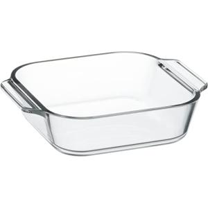 iwaki(イワキ) 耐熱ガラス オーブントースター皿 ベーシックシリーズ ハーフ 144×120×39mm 340ml BC3840｜kirelab-net