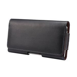 Toprime ベルトケース 横型 本革 スマホポーチ U字型クリップ ループ カジュアル シンプル iphone8 iphone7 iphon｜kirelab-net