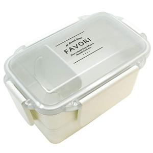 OSK(オーエスケー) 弁当箱 DISH UP LUNCH ランチボックス二段 仕切付 ホワイト 600ml 日本製 食洗機 電子レンジ対応 入｜kirelab-net