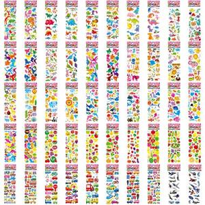 BEAUTY PLAYER かわいい シール 大量 子供&幼児用3Dシール 50枚入り 手帳 シール ぷくぷくシール ご褒美シール ごほうびシー｜kirelab-net