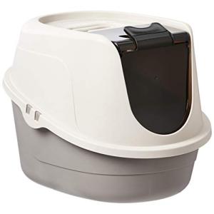 ベーシック 猫用トイレ フード付き 61×46×43cm ラージ マルチカラー｜kirelab-net