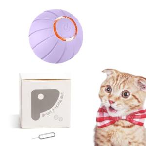 Chonomai 猫 おもちゃ 猫ボール 自動 一人遊び 転がり バウンド機能 2モード搭載 LEDライト 光るボール 蓋オープナー付き ネコ｜kirelab-net