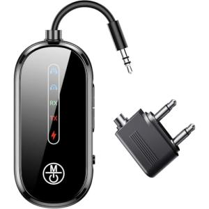 Bluetooth 5.4 トランスミッター 送信機&受信機 一台二役 Bluetooth レシーバー 12.5 時間連続運転 低遅延 ハンズフ｜ルミナスエイト ヤフー店