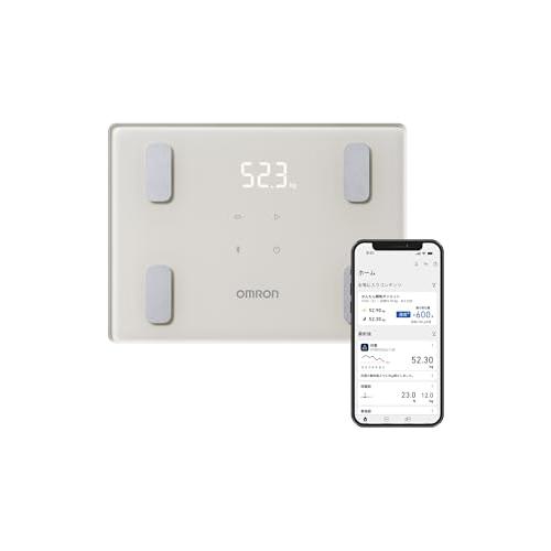 オムロン 体重 体組成計 カラダスキャン モカベージュ KRD-403T-BG スマホ連動 データ自...
