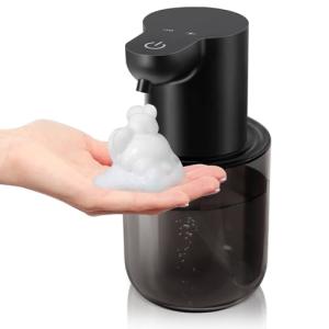JEMISUN ソープディスペンサー 自動 泡 ハンドソープ 詰め替え 400ml 吐出量4段階調節 壁掛け 充電式 防水 食器用洗剤 キッチン｜kirelab-net