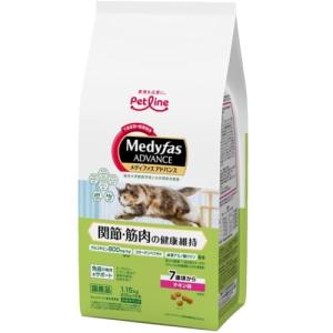 メディファス アドバンス キャットフード 関節・筋肉の健康維持 7歳頃から チキン味 1.15kg(230g×5) 下部尿路／国産／アルミ小分け｜kirelab-net