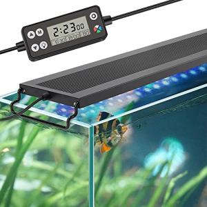 hygger 水槽ライト LEDアクアリウムライト 60-75CM対応 新開発のDIYモード WRGB割合を調整 LCDディスプレイ 8色白/赤｜kirelab-net